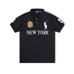 Ralph Lauren Polo New York Black Embroidered Polo
