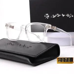 Chrome Hearts Clear Acetate Optical Glasses with Silver Cross Motif
