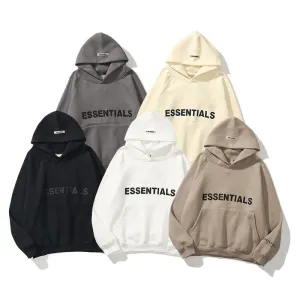 Essentials Hoodie Collection in Black, White, Gray, Beige, and Cream